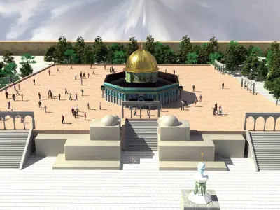 Dom of The Rock al-aqsa mosque 3D model