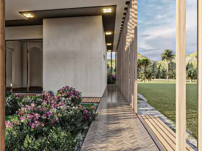 Solar Energy House Low-poly 3D model