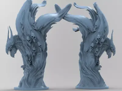 Dantes Purgatory tree 3D model