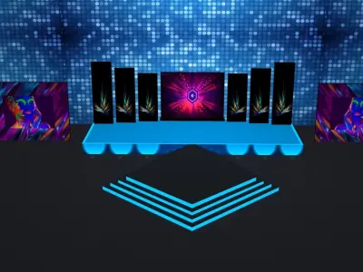 Event Stage Low-poly 3D model