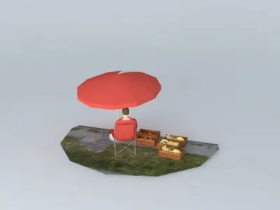 Market stall 3D model