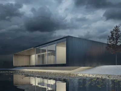 Modern Lake House 3D model