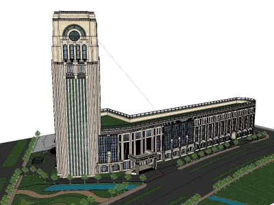 vacation spot-Resort-Fashion Leisure Hotel-091 3D model