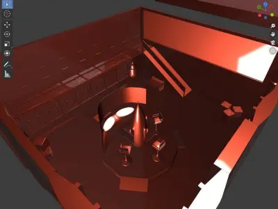 Spaceship interior 3D model