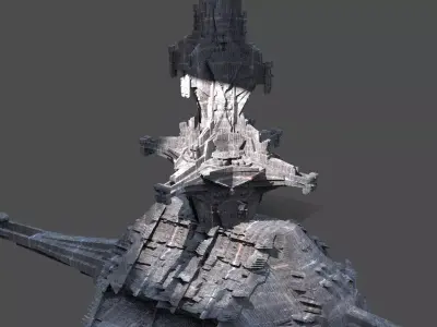 Aztec Colossal Tower 3D model