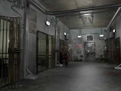 Old Prison Low-poly 3D model