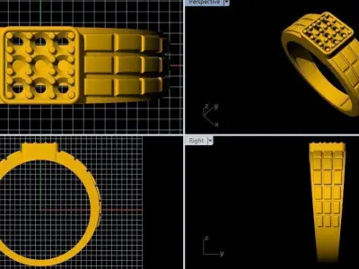 men ring 3dm file 3D print model