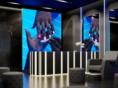 Corona - C4D Scene files - Nail Bar  3D model