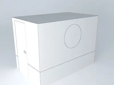 Low box with light Free 3D model