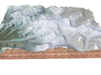 Jongsong Mountain China India Nepal 3D model