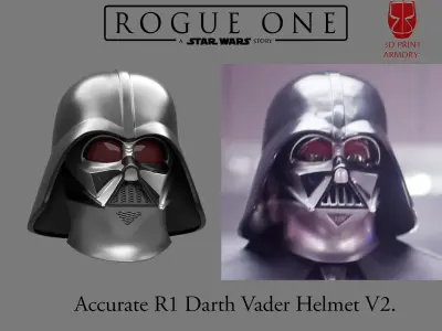 Darth Vader helmet Rogue One Accurate STL file for 3d print 3D print model