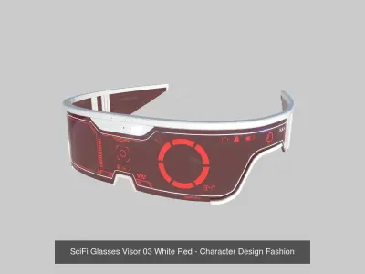 08 SciFi Glasses Visor Collection - Character Design Fashion 3D Model Pack