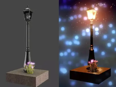Lamppost-Street Light 3D model