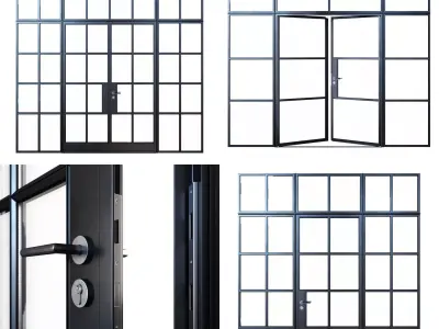 Steel doors 3D model