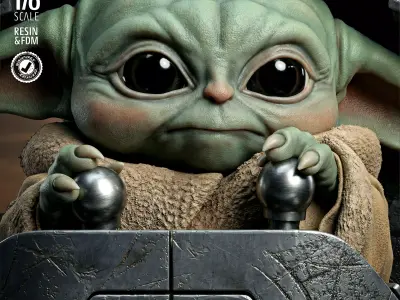 STAR WARS IG-12 With Grogu Sculpture 3D print model