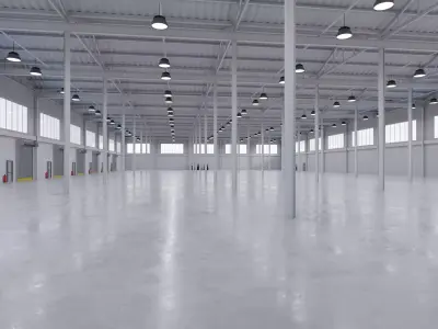 Industrial Warehouse Interior 5 Low-poly 3D model