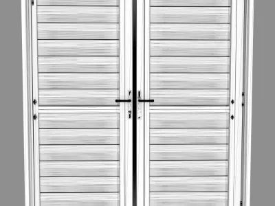French shutter door 3D model