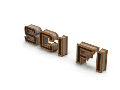 SCI FI Logo 3D model