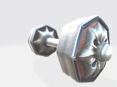 3d High Resolution  Heavy Dumbbell Weight 3d Model 3D model