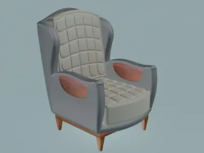 Vintage Saturn Armchair 3D model