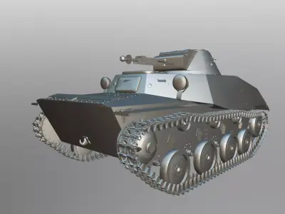 Tank T-40  3D model