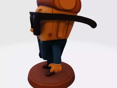  Stylized 3D Pizza Steave Printable Character 3D print model