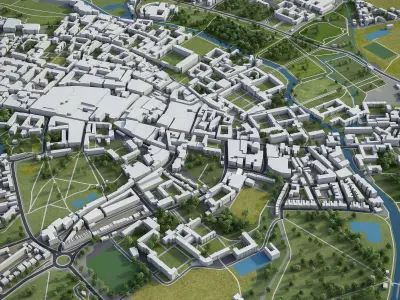 Cambridge  Low-poly 3D model