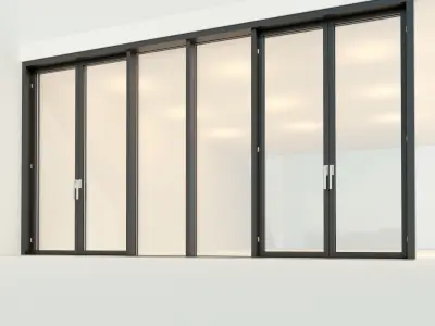 Panoramic glazing Stained glass 21 Low-poly 3D model