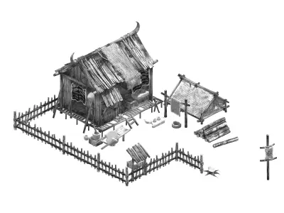 Grocery store 366 3D model