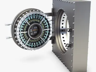 Bank Vault Door v 1 3D model