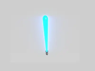 Star Wars Lightsaber 02 Blue - SciFi Character Weapon Low-poly 3D model