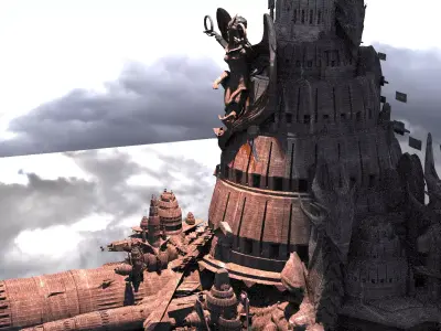 Dark Gods Lilith Full Temple Ships kit bash 3D model