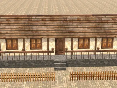 Medieval house thirteen 3 Low-poly 3D model