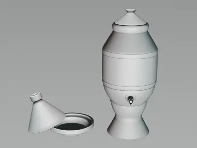 The Moroccan waterpot and tagine 3D model
