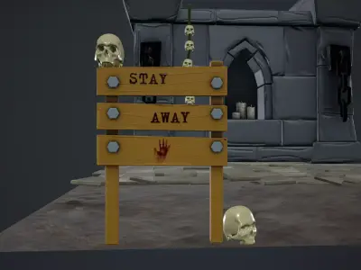 Low Poly Wall Free low-poly 3D model