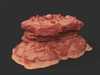 Low poly Crushed Soil Sandstone Base 210911 Low-poly 3D model