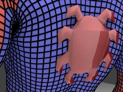 Spiderman 3d model with 3d web patterns 3D model