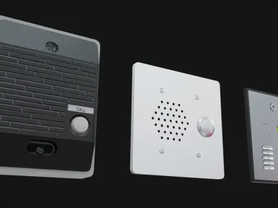 Door Intercom Pack 02 Low-poly 3D model