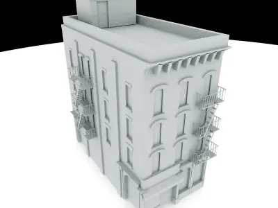 Nyc Building 02 Type 2 Low-poly 3D model