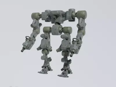 Mecha - Prototype 008 Low-poly 3D model
