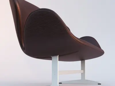 Swan Sofa 3321 - leather upholstery 3D model