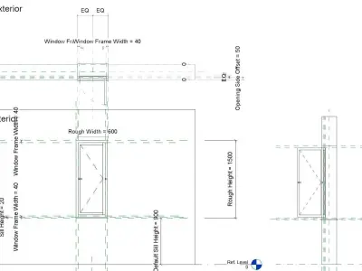 Single Opening Window 3D model