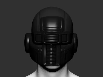 helmet high poly sculpt 3d printable ver 7 3D model 3D model 59