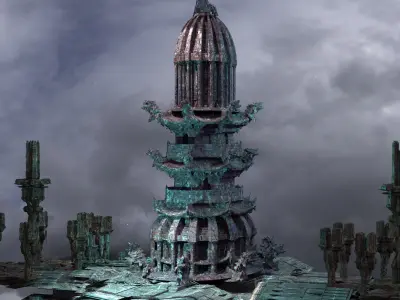 Steampunk Emperors  Realms tower 3D model