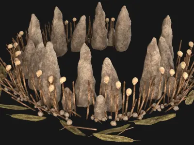 CULT SACRIFICE PLACE JUNGLE SWAMP TRIBE TRIBAL AAA COLLECTION Low-poly 3D model