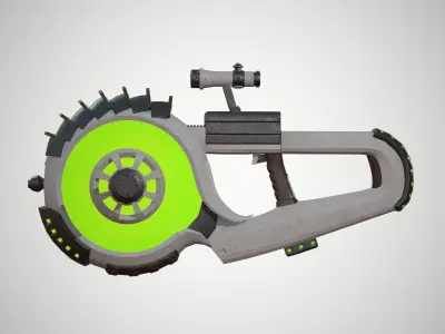 Futuristic Rifle 04 Low-poly 3D model