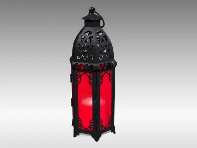 Moroccan Lantern 05 Low-poly 3D model