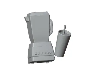 Modeling blender and juice  3D model