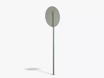 Bus Road Sign Low-poly 3D model