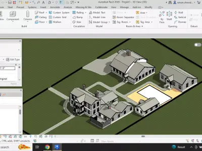 Historic Building and Barn Construction 3D model